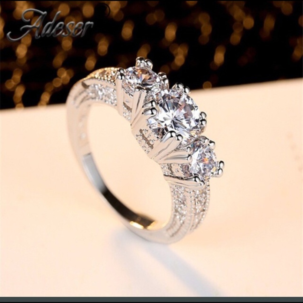 .925 Sterling Silver Engagement Ring